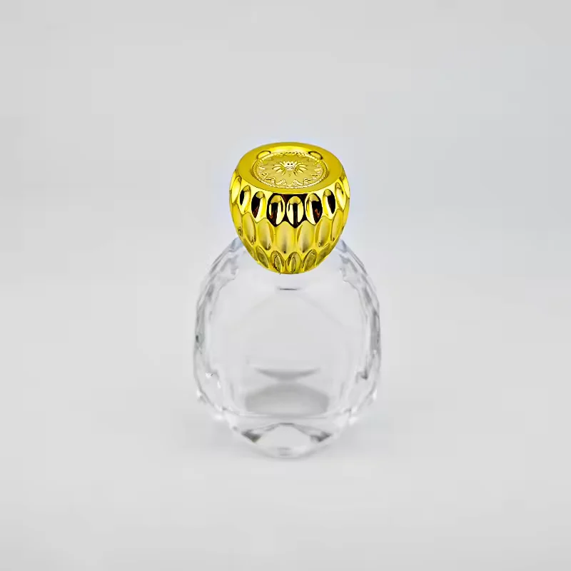 Red Oval Glass Perfume Bottle image 2