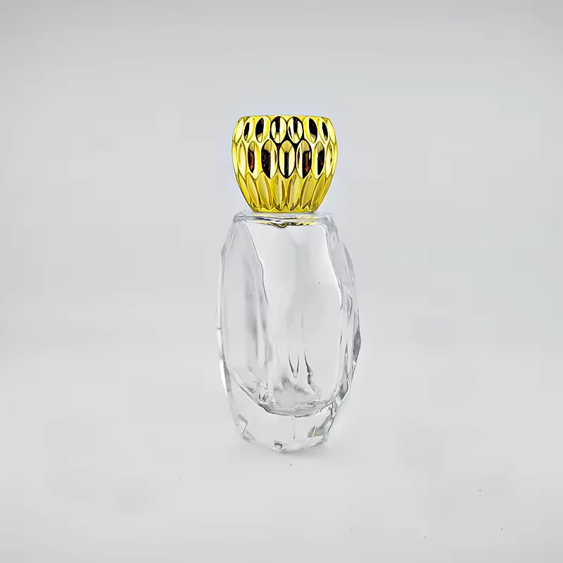 Red Oval Glass Perfume Bottle image 3