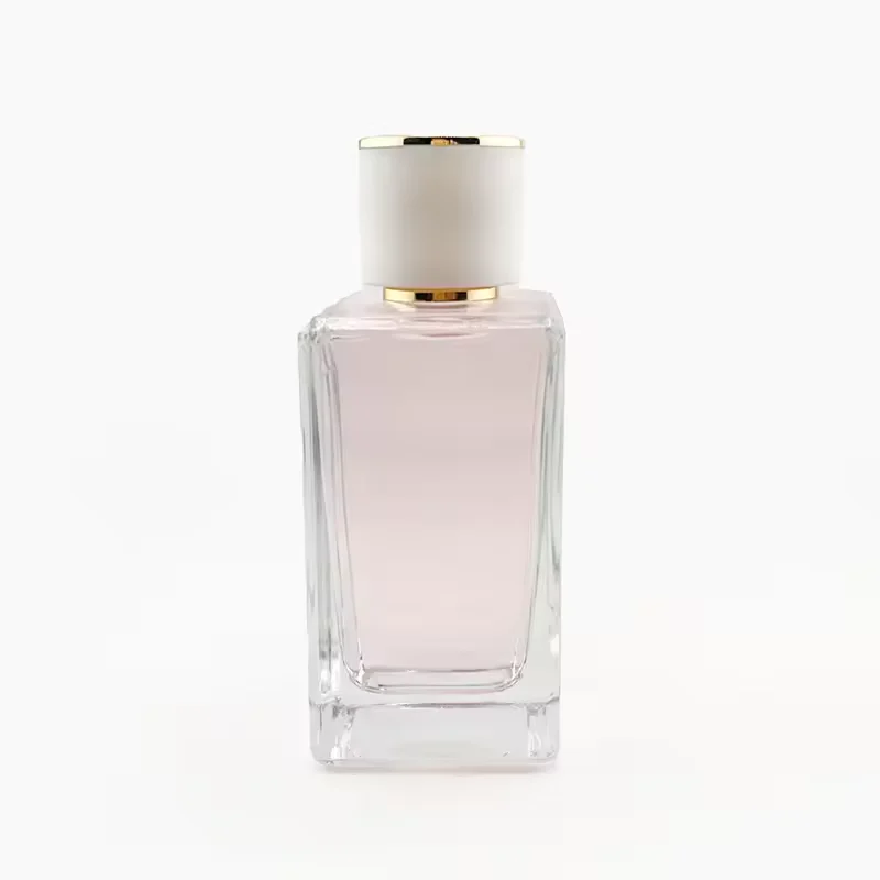 Clear Square Glass Perfume Bottle