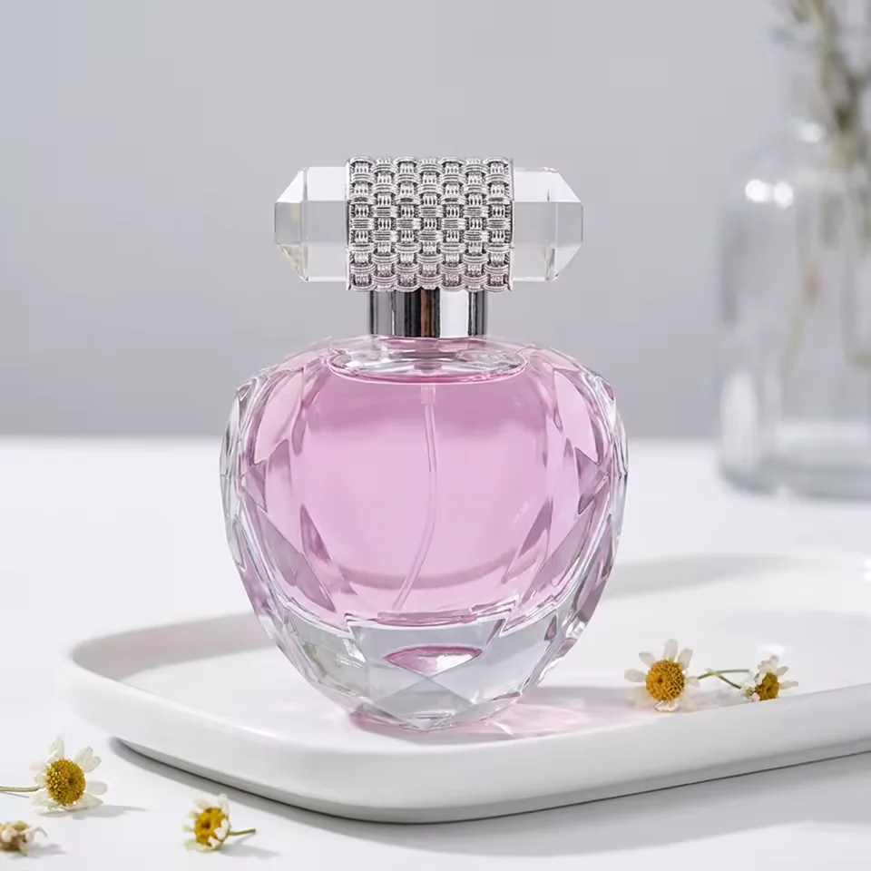 Hot Sales Custom Cosmetic Empty Heart Shape Perfume Glass Bottle -