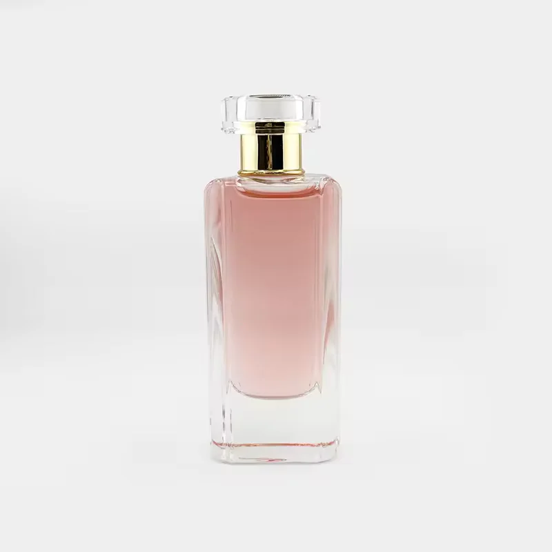 Clear Square Glass Perfume Bottle