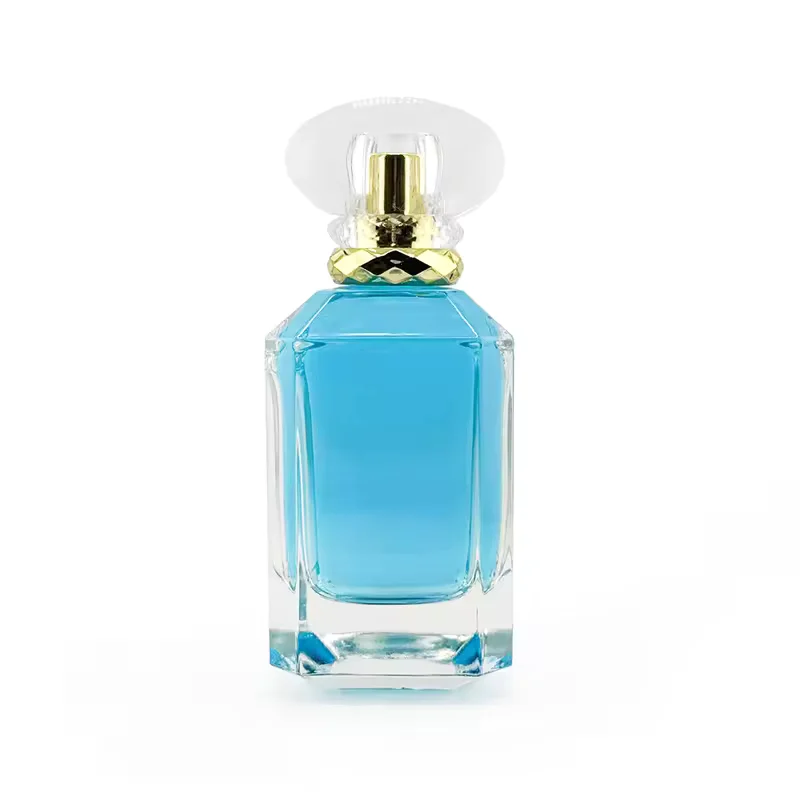 Clear Square Glass Perfume Bottle