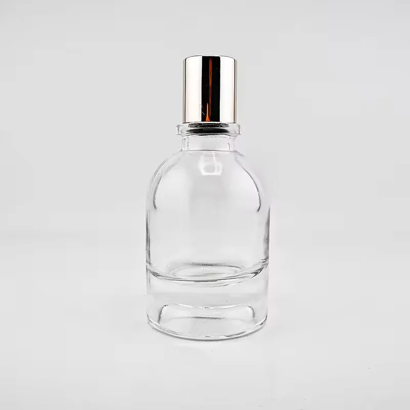 Cylindrical Glass Perfume Bottle with Crimp Neck