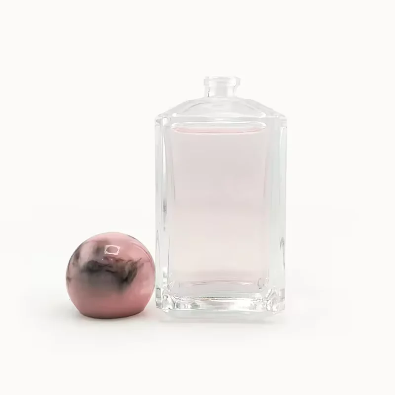 Clear Square Glass Perfume Bottle