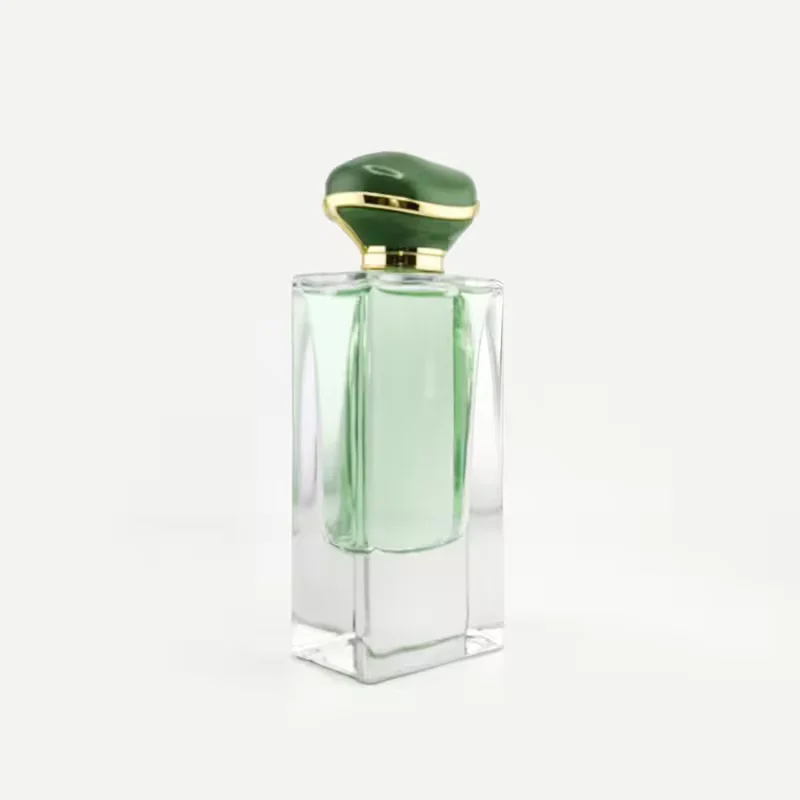 Green Glass Perfume Bottle