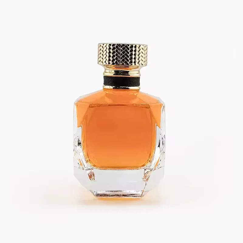 Clear Glass Perfume Bottle with Crimp Neck