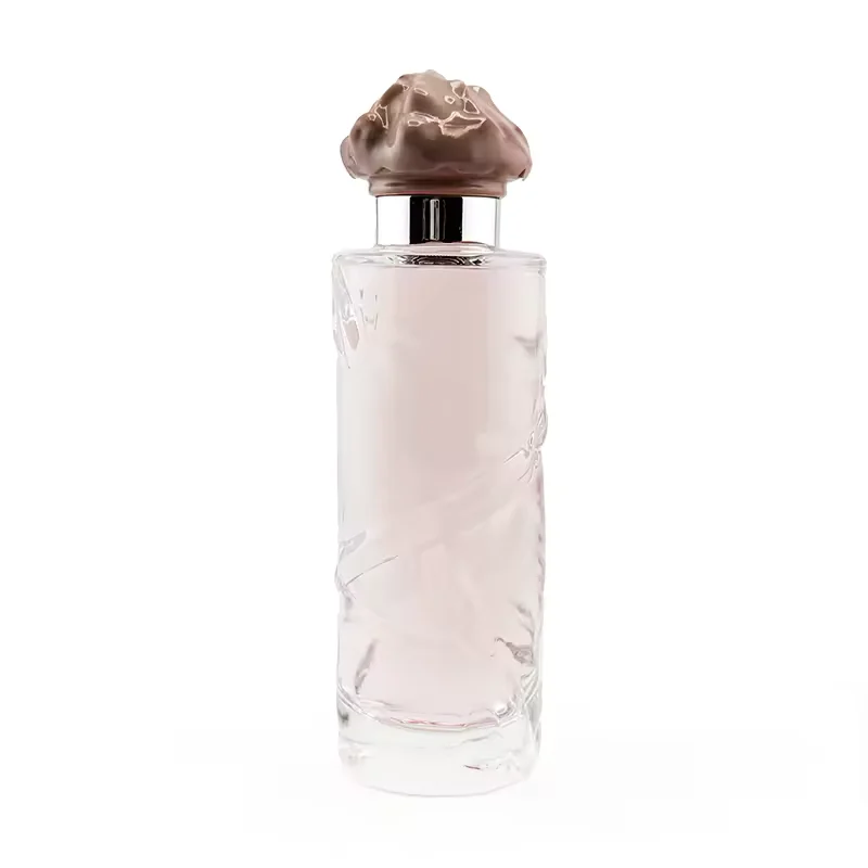 Cylindrical Glass Perfume Bottle with Pump Sprayer