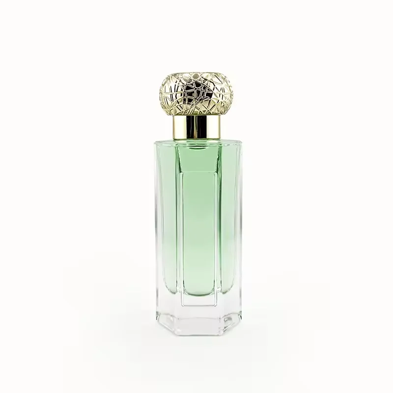 Clear Glass Perfume Bottle with Crimp Neck