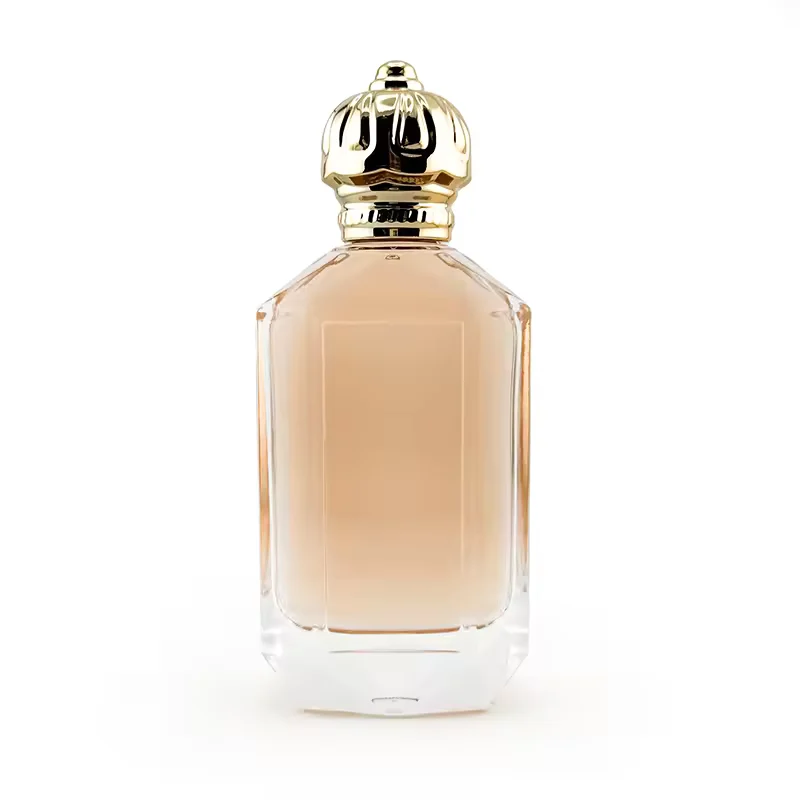 Cylindrical Glass Perfume Bottle with Crimp Neck