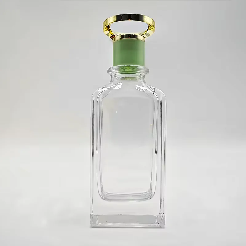 Clear Square Glass Perfume Bottle with Gift Box