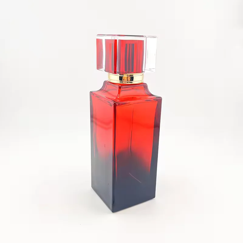 Square Glass Perfume Bottle with Pump Sprayer