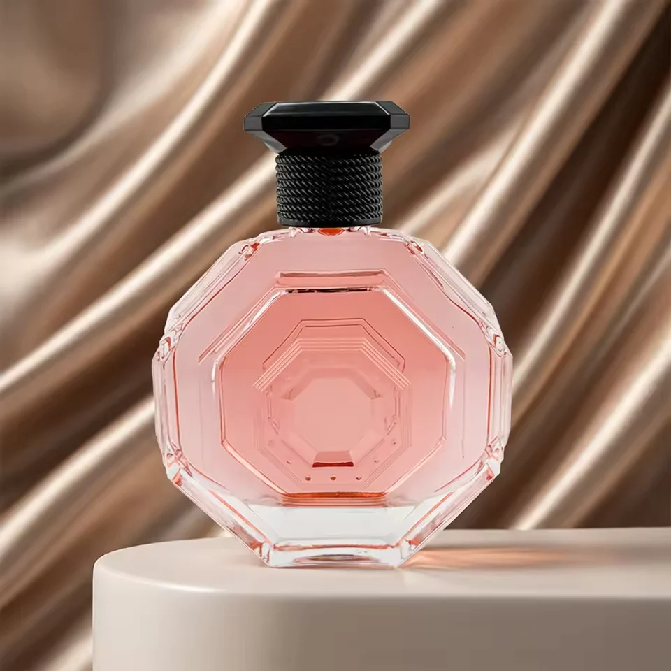 Clear Round Glass Perfume Bottle with Pump Sprayer