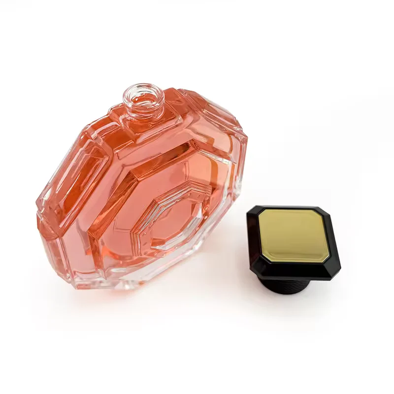 Clear Round Glass Perfume Bottle with Pump Sprayer image 4