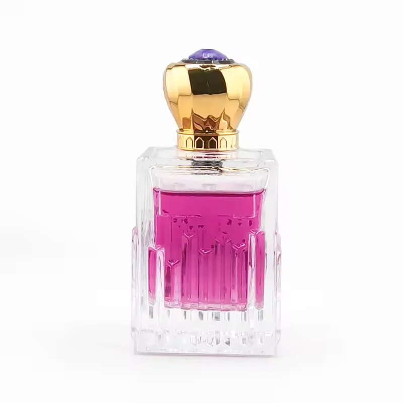 Clear Square Glass Perfume Bottle