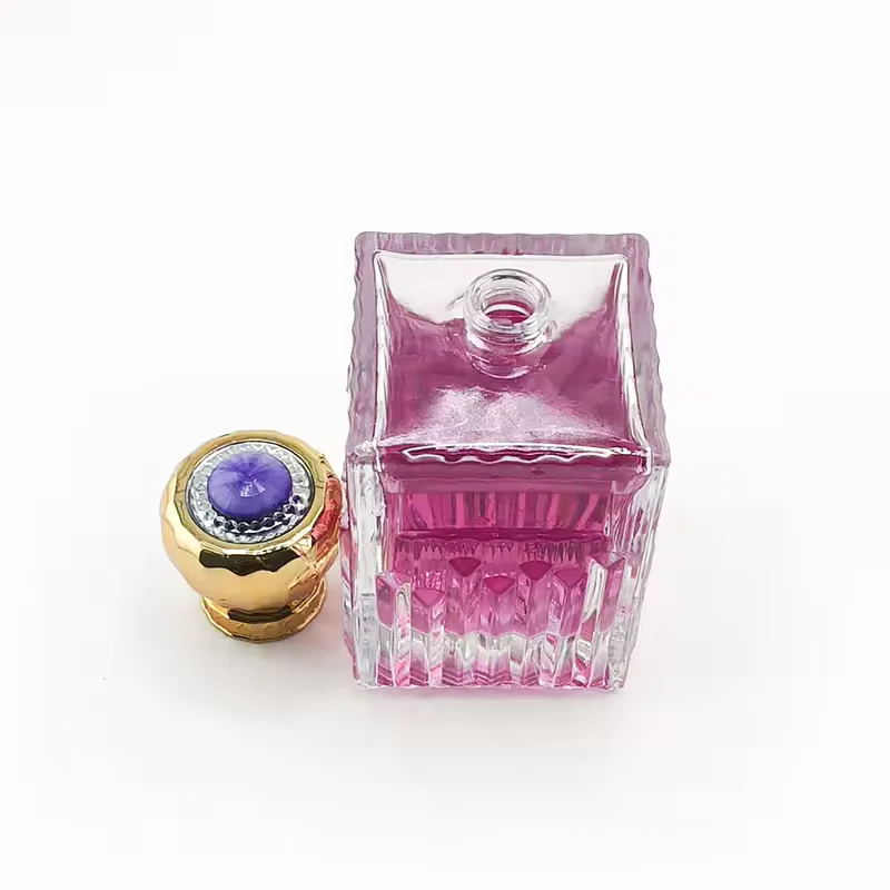 Square Glass Perfume Bottle with Pump Sprayer image 4