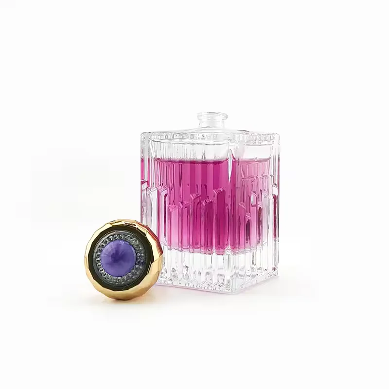 Square Glass Perfume Bottle with Pump Sprayer image 5