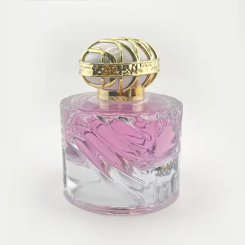 Cylindrical Glass Perfume Bottle with Gift Box