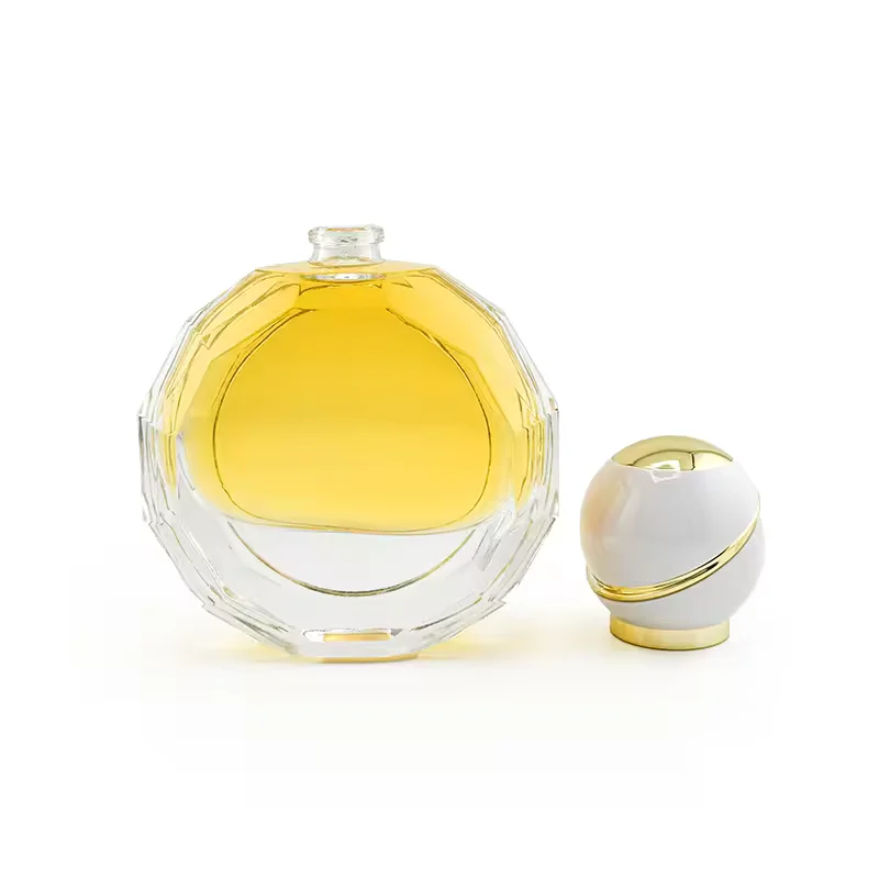 Flat Perfume Bottle Crystal Heavy Base Perfume Spray Bottle With Luxury