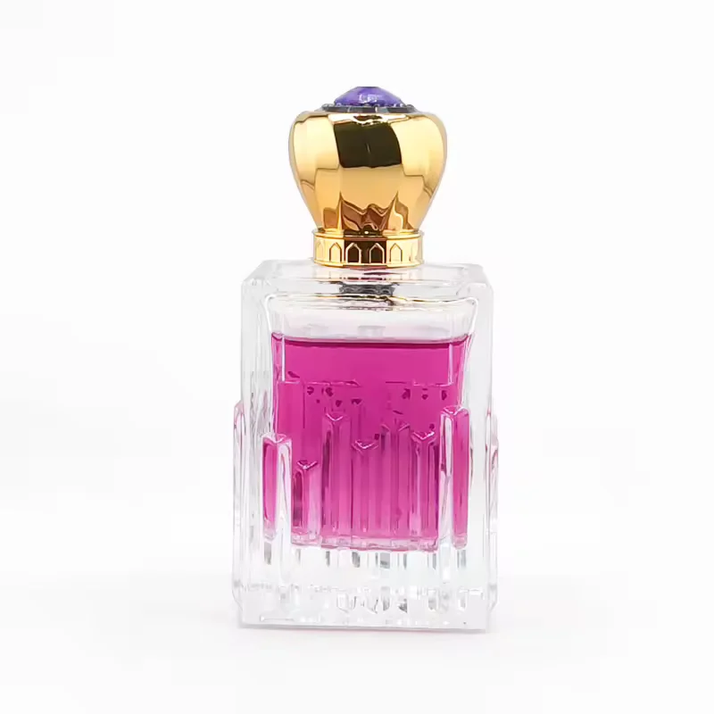 Square Glass Perfume Bottle with Pump Sprayer