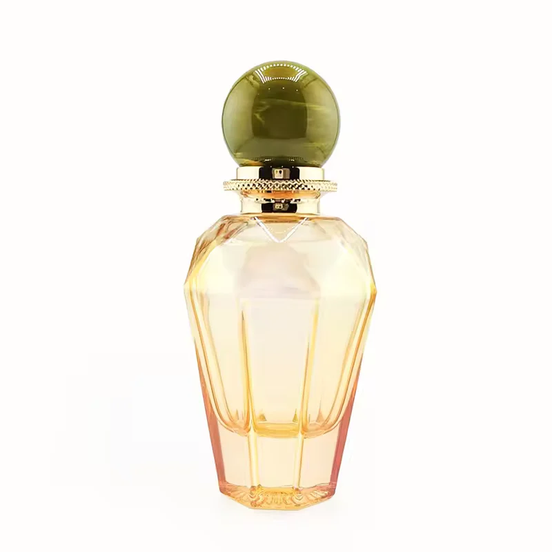 Green Round Glass Perfume Bottle