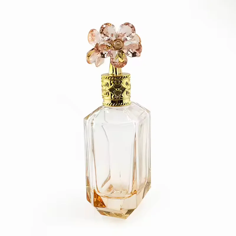 Clear Square Glass Perfume Bottle