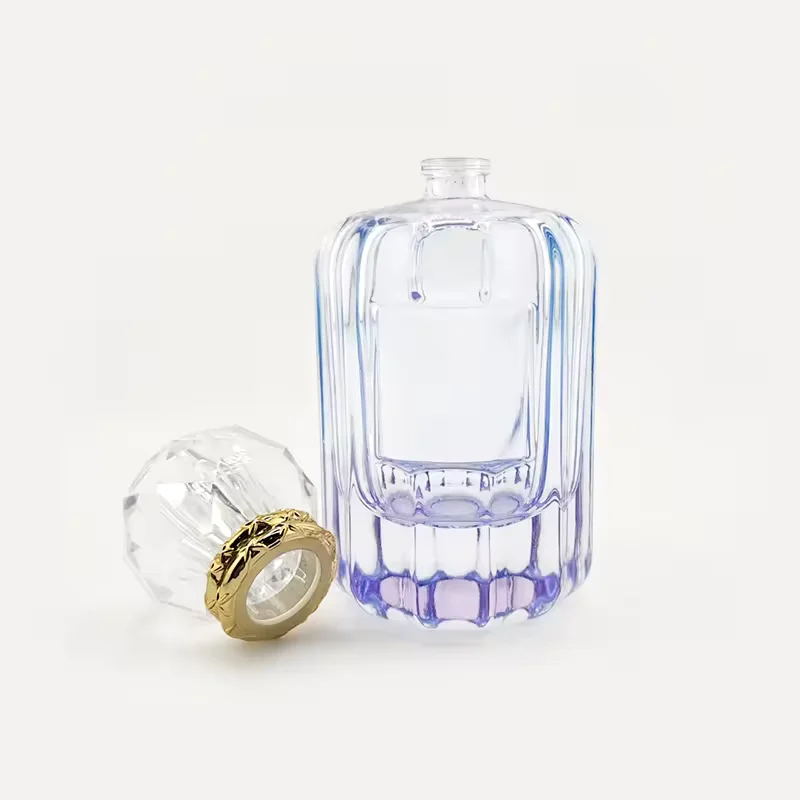 Red Cylindrical Glass Perfume Bottle