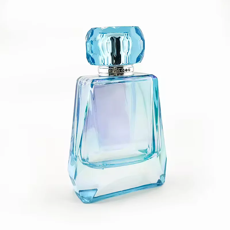 Square Glass Perfume Bottle with Refillable Design