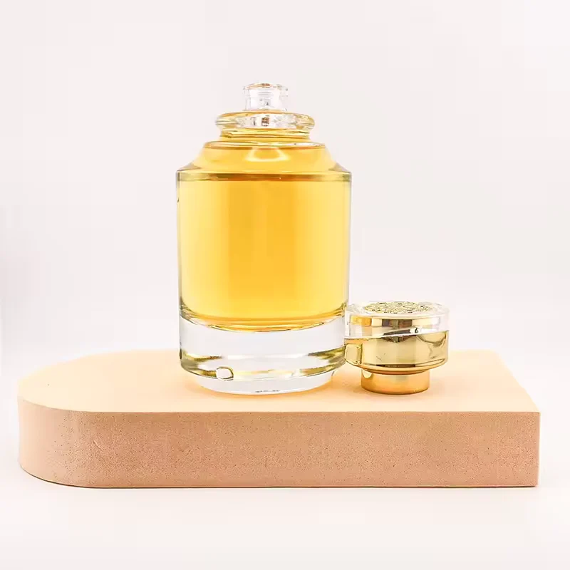 Round Glass Perfume Bottle with Refillable Design