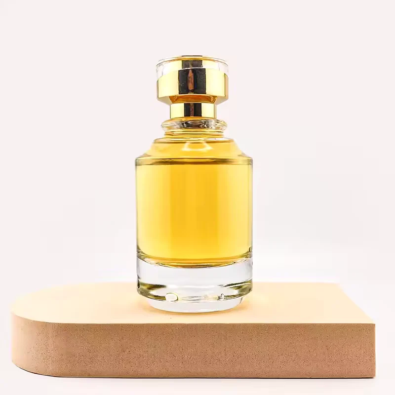 Cylindrical Glass Perfume Bottle with Crimp Neck