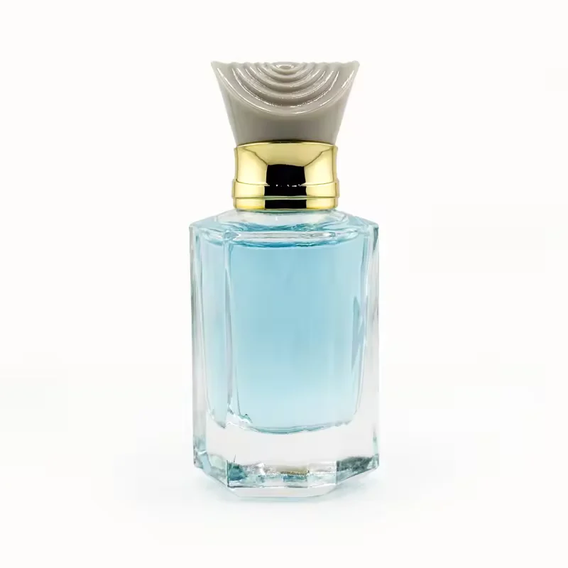 Red Glass Perfume Bottle with Crimp Neck