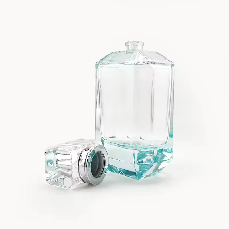 Hot Selling Blue Perfume Bottles Sizes Custom Logo Pump Sprayer Cap Empty