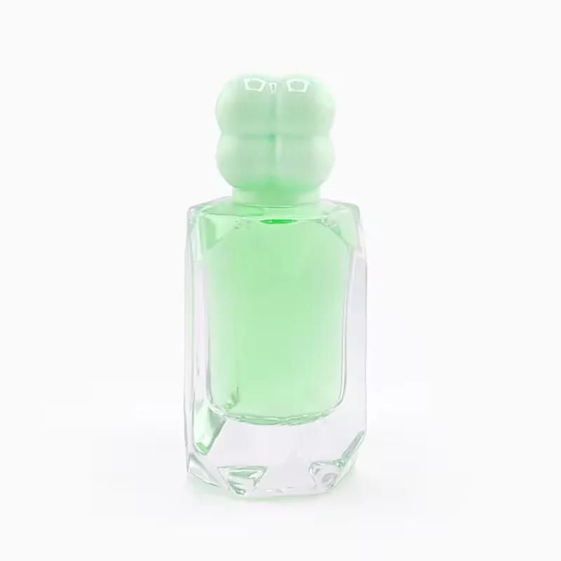 Red Glass Perfume Bottle with Crimp Neck