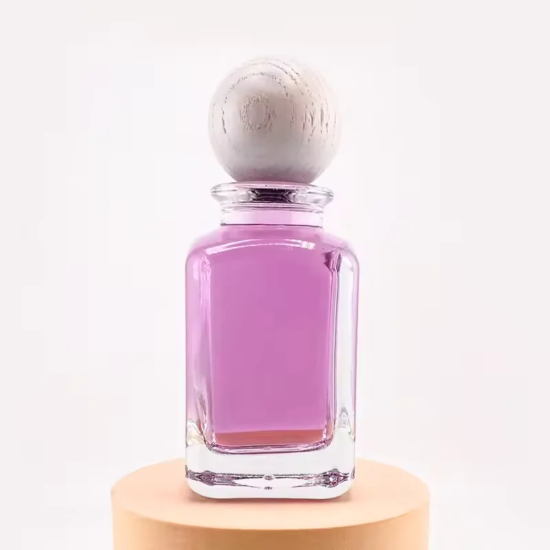 Clear Square Glass Perfume Bottle