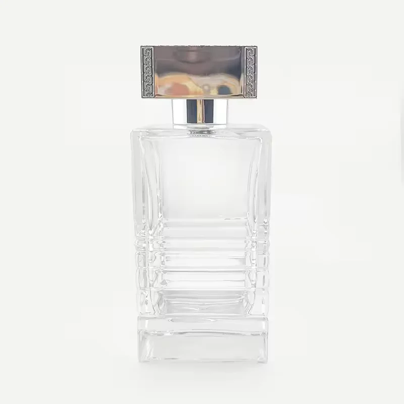 Clear Square Glass Perfume Bottle