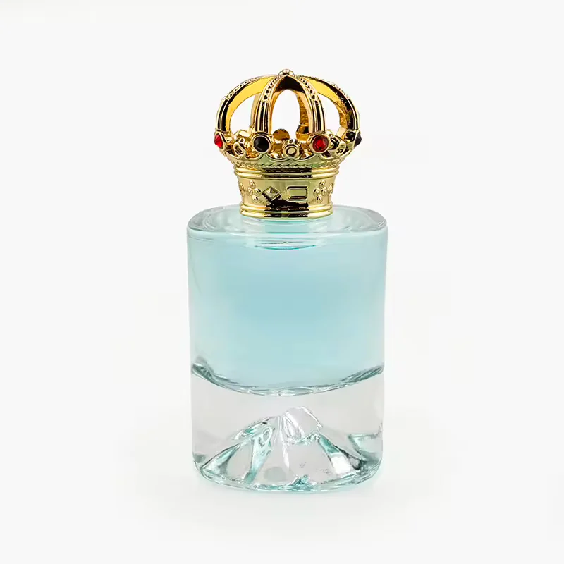 Cylindrical Glass Perfume Bottle with Pump Sprayer