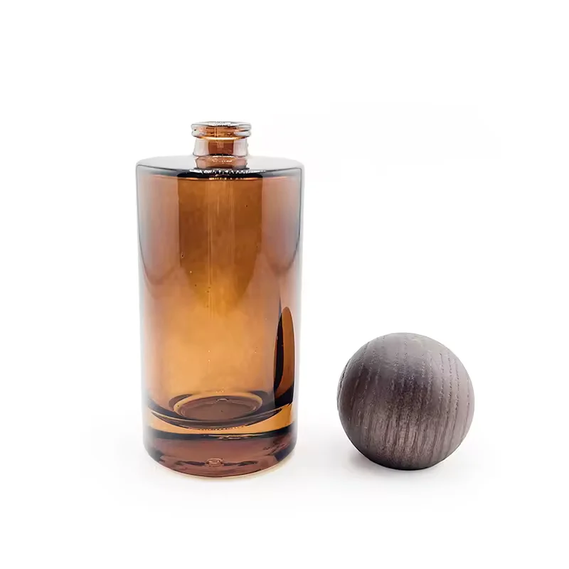 Clear Glass Perfume Bottle with Crimp Neck