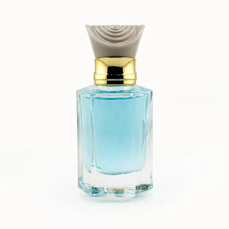 Custom Color Luxury Irregular Empty Perfume Glass Bottles with Pump Cap and