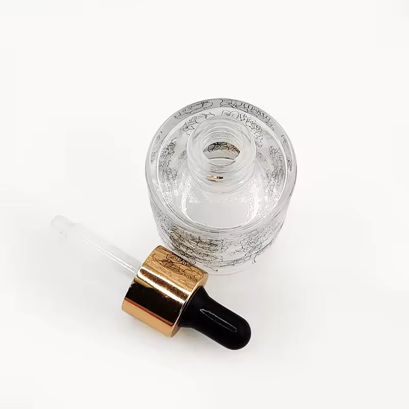 Luxury Crimp Neck Refillable Dropper Bottles with Packaging Pump Sprayer Cap image 2