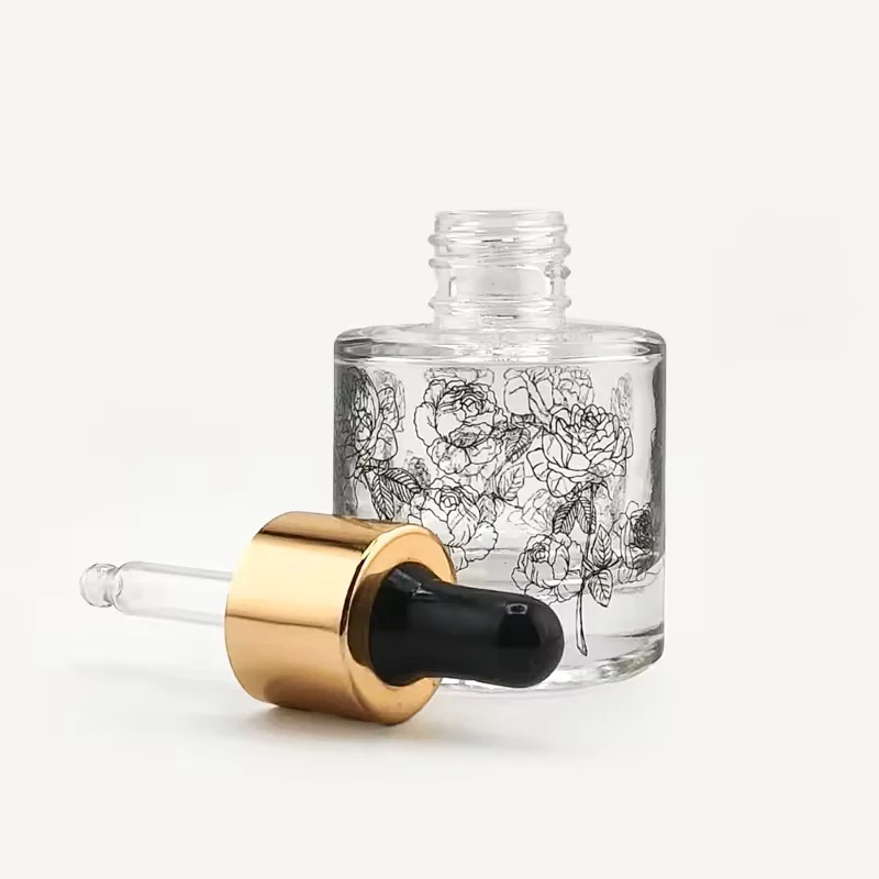 Luxury Crimp Neck Refillable Dropper Bottles with Packaging Pump Sprayer Cap image 4