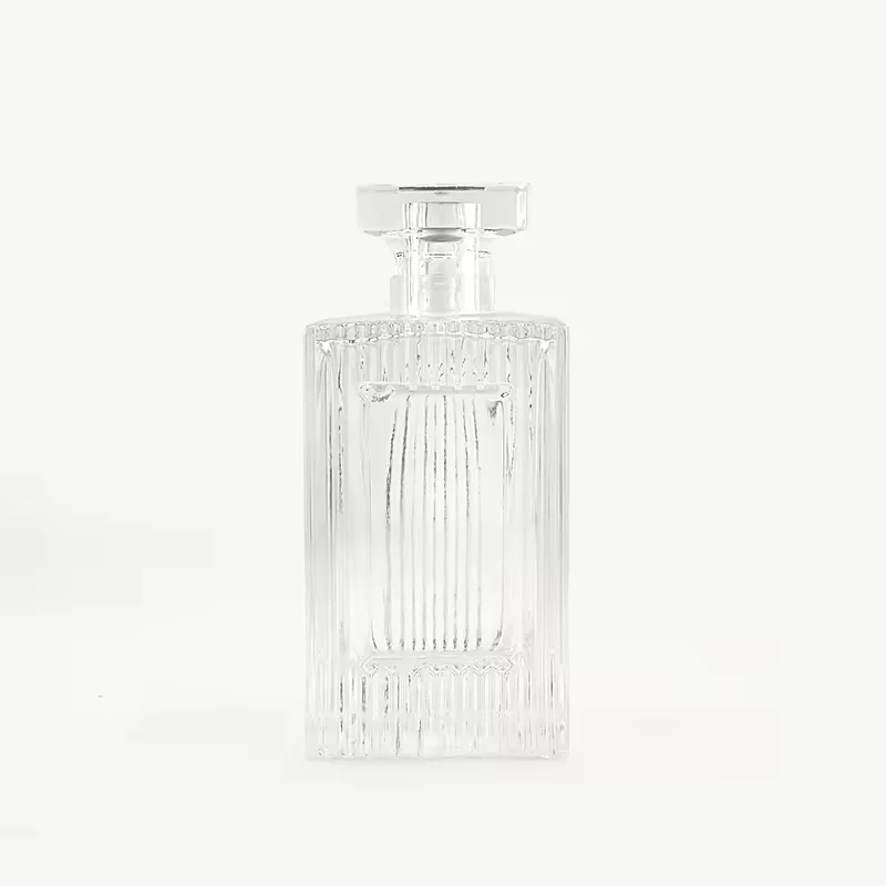 Red Square Glass Perfume Bottle