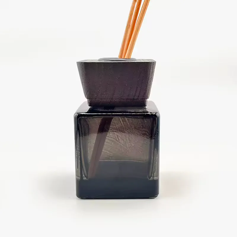 Red Square Glass Perfume Bottle