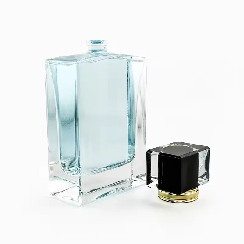 Clear Rectangular Glass Perfume Bottle with Custom Logo