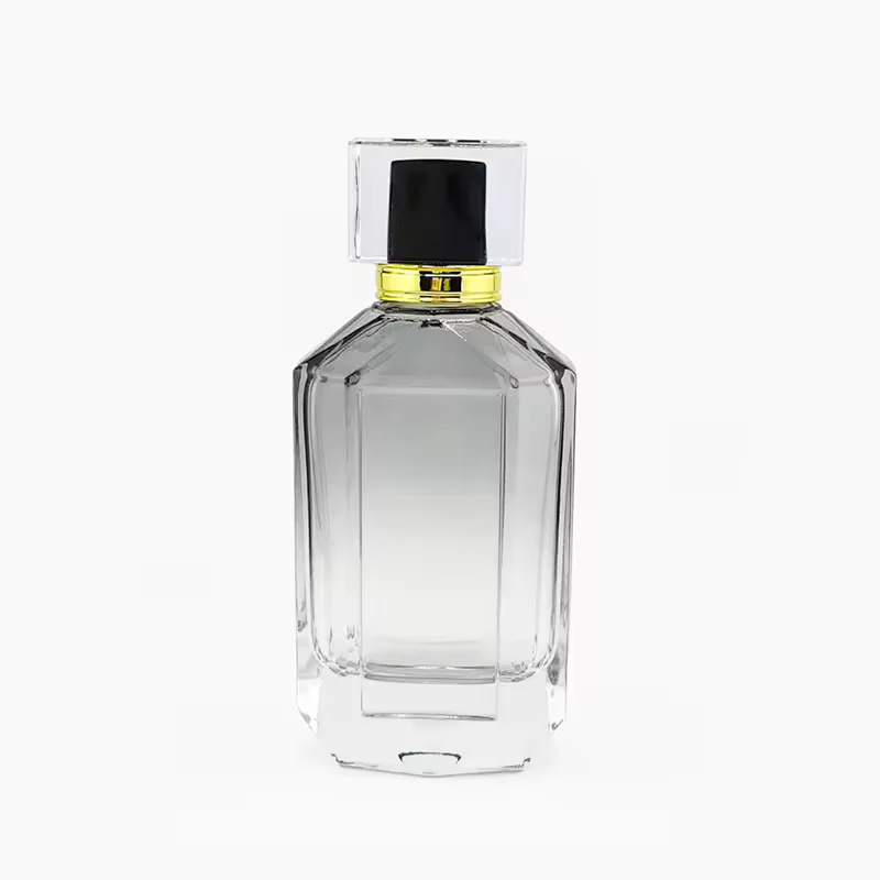 Square Glass Perfume Bottle with Refillable Design