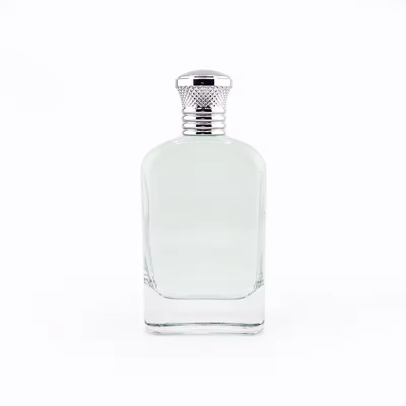 Red Glass Perfume Bottle with Crimp Neck