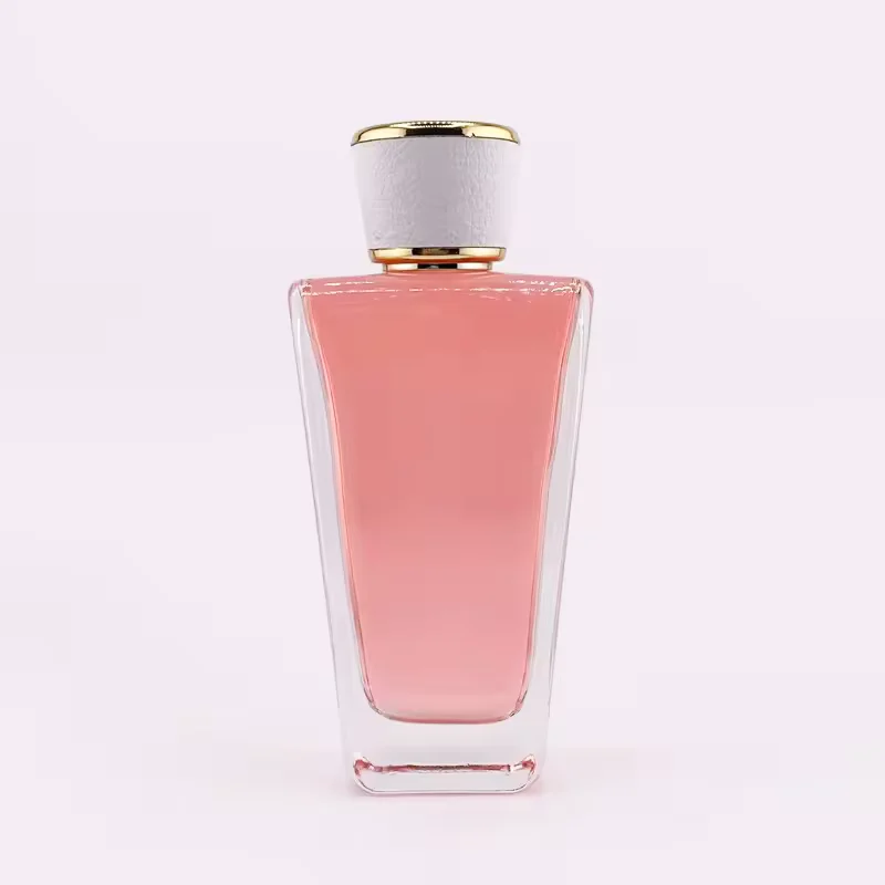 Red Glass Perfume Bottle with Crimp Neck