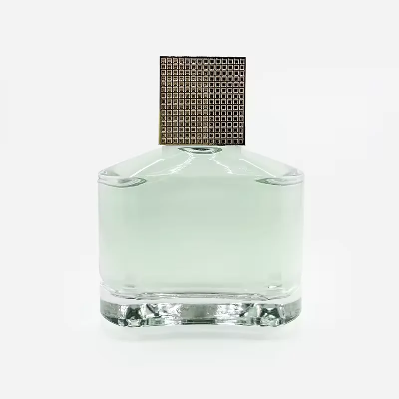 Square Glass Perfume Bottle with Refillable Design