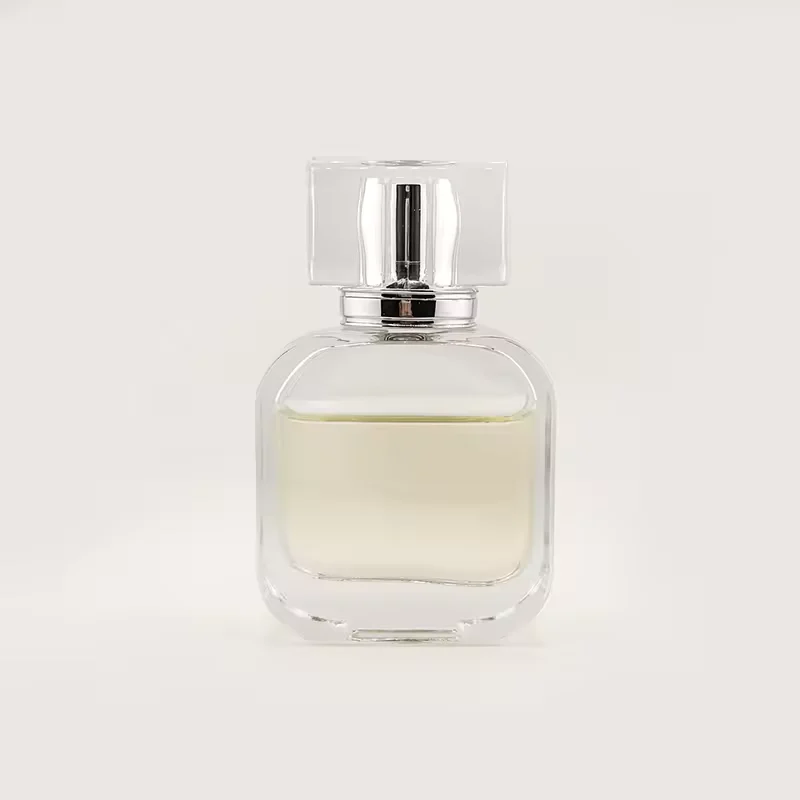 Clear Square Glass Perfume Bottle