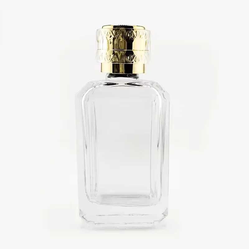 Red Square Glass Perfume Bottle