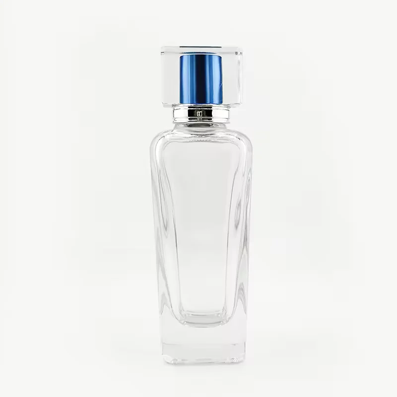 Clear Rectangular Glass Perfume Bottle with Custom Logo