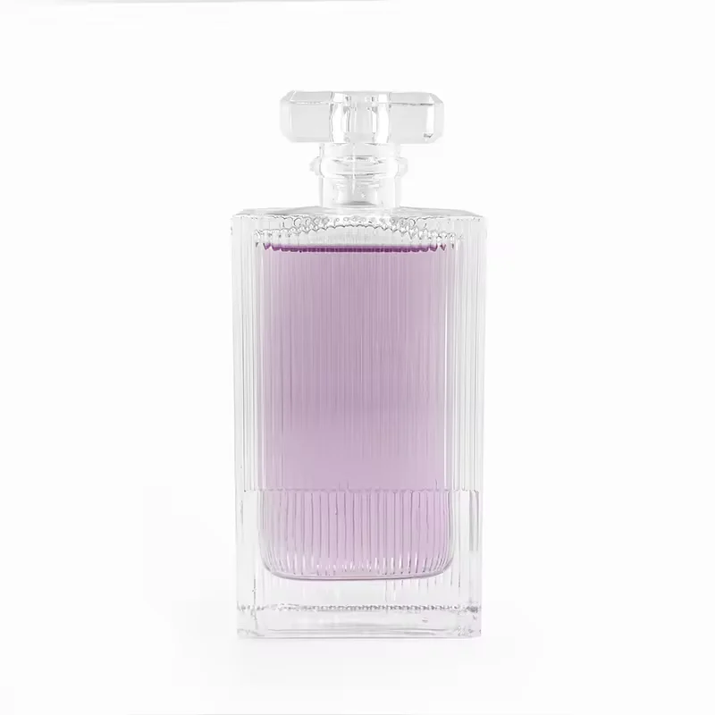 Clear Square Glass Perfume Bottle
